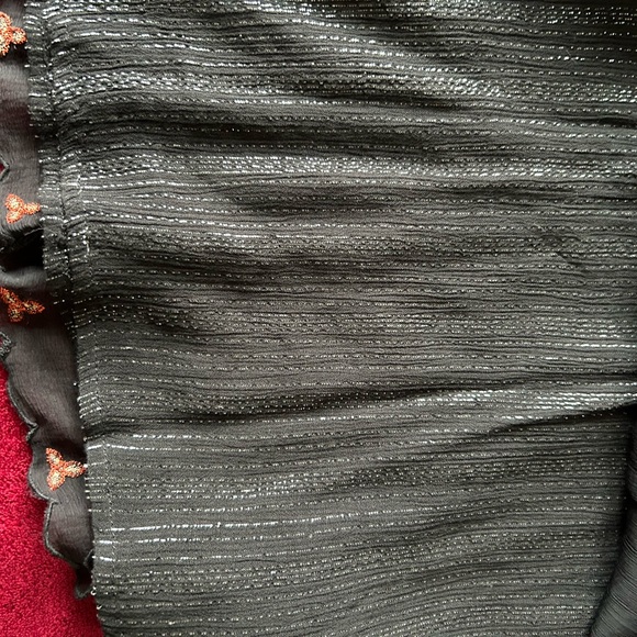 Free People Black Embroidered and Embellished Long Sleeve Dress - Picture 5 of 10